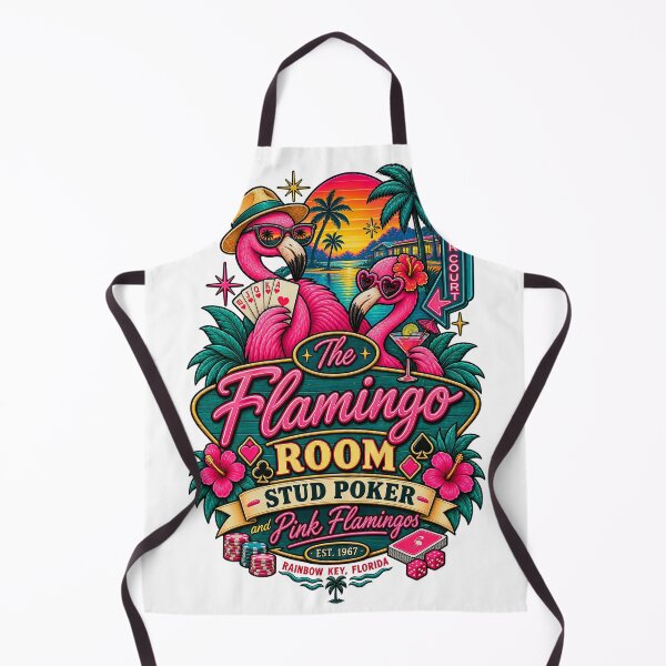 Item preview, Flamingo Motor Court Retro Poker T-Shirt designed and sold by Stellura Designs.