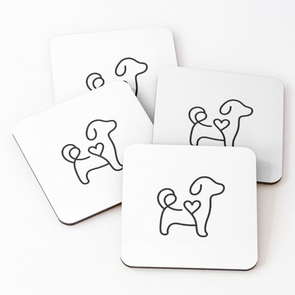 Item preview, Minimalist Dog with Heart - One Line Art Design designed and sold by SimpleLinesCo.
