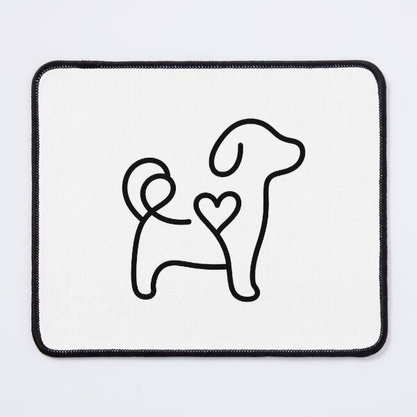Item preview, Minimalist Dog with Heart - One Line Art Design designed and sold by SimpleLinesCo.