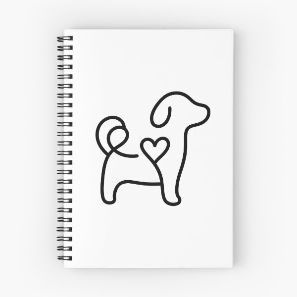 Item preview, Minimalist Dog with Heart - One Line Art Design designed and sold by SimpleLinesCo.