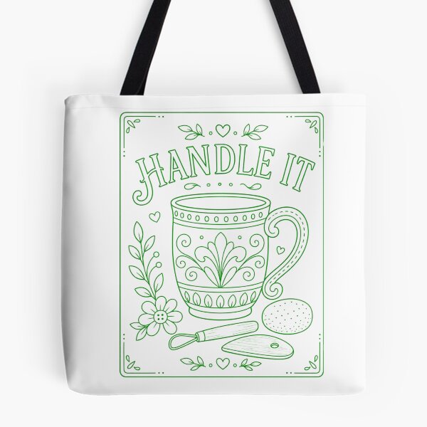 Item preview, Handle it Pottery Mug Green designed and sold by SamanthaLPottery.