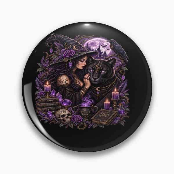 Item preview, Panther & Witch – Dark Moon Magic designed and sold by Losthope Creations.