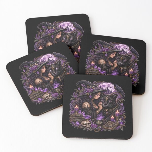 Item preview, Panther & Witch – Dark Moon Magic designed and sold by Losthope Creations.