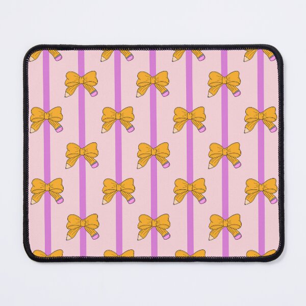 Item preview, Pencil Perfect Bows Pink School Pattern designed and sold by CI Creative Design LLC.