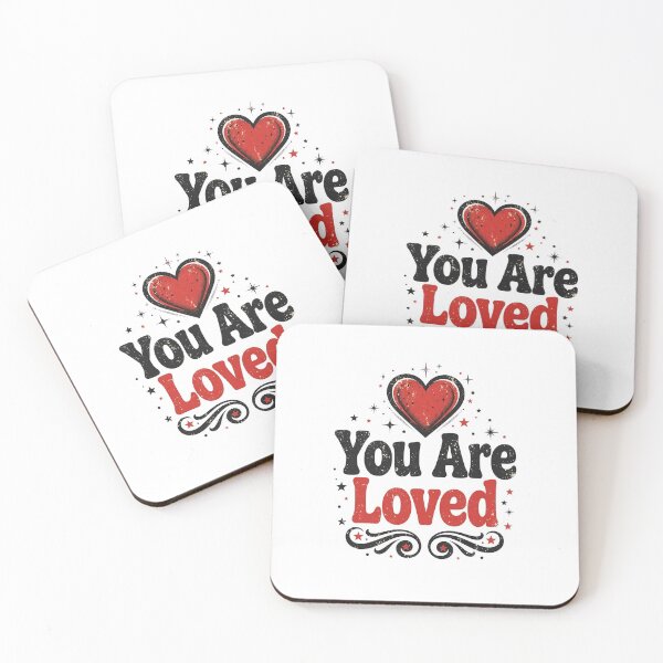 Item preview, You Are Loved - Retro Vintage Heart Stars Quote designed and sold by Softlife by Harvir.