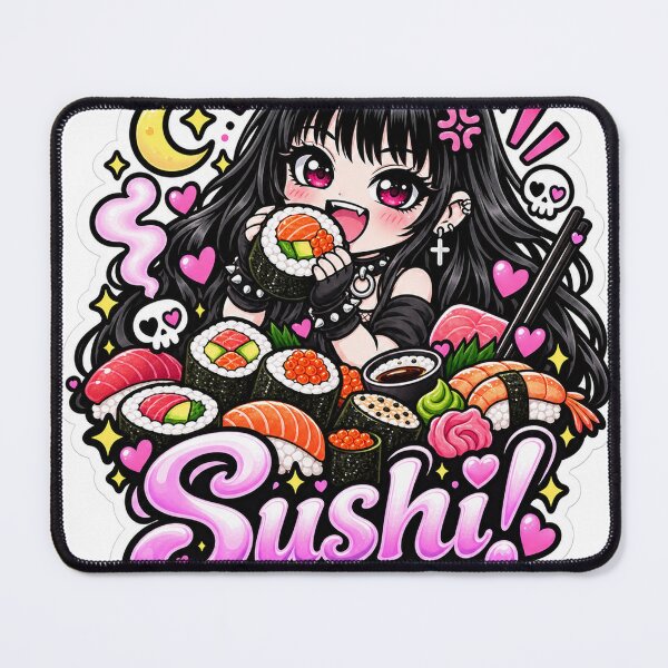 Item preview, Goth Food Gremlin Loves Sushi designed and sold by AnnekeJordaan.