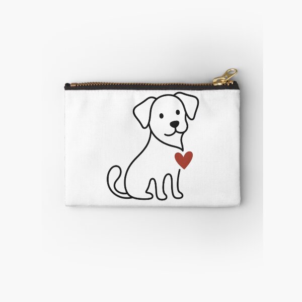Item preview, Minimalist Cute Dog with red Heart - Line Art Design designed and sold by SimpleLinesCo.