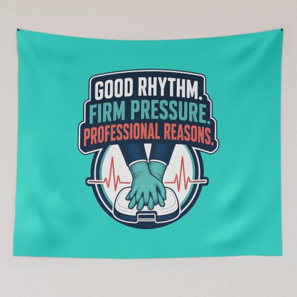 Item preview, Good Rhythm Firm Pressure CPR Paramedic First Aid EMT Humor designed and sold by SVox.