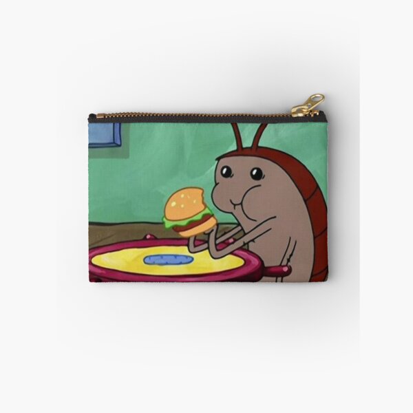 Item preview, Tiny Cockroach Enjoying a Burger Meme Art Print designed and sold by DynamicGrace.