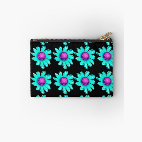 Item preview, Blue and purple repeating flowers designed and sold by Static.Alien.