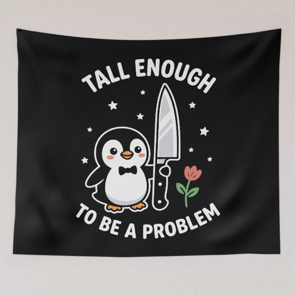 Item preview, Tall Enough To Be A Problem - Funny Penguin Knife Design designed and sold by w66aboo.