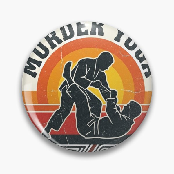 Item preview, Retro Vintage Murder Yoga BJJ Grappling Art designed and sold by Martial-Art-23.