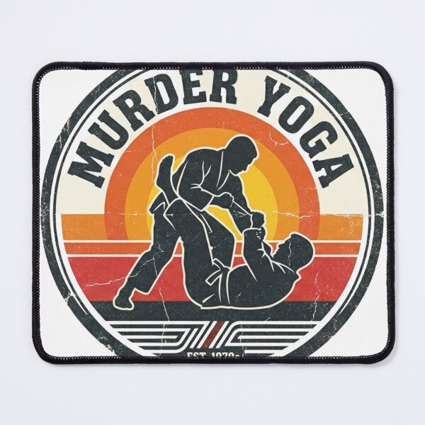 Item preview, Retro Vintage Murder Yoga BJJ Grappling Art designed and sold by Martial-Art-23.