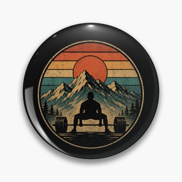 Item preview, Retro Mountain Deadlift Fitness Vintage Gym  designed and sold by Moizento.