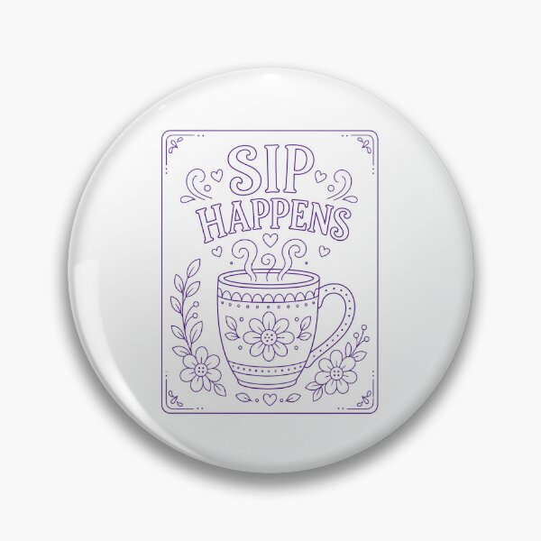 Item preview, Sip Happens Mug Purple designed and sold by SamanthaLPottery.