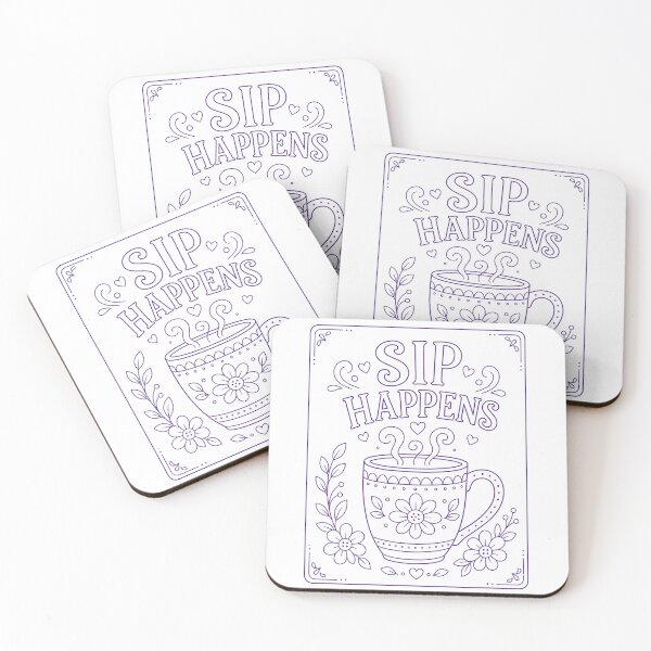 Item preview, Sip Happens Mug Purple designed and sold by SamanthaLPottery.