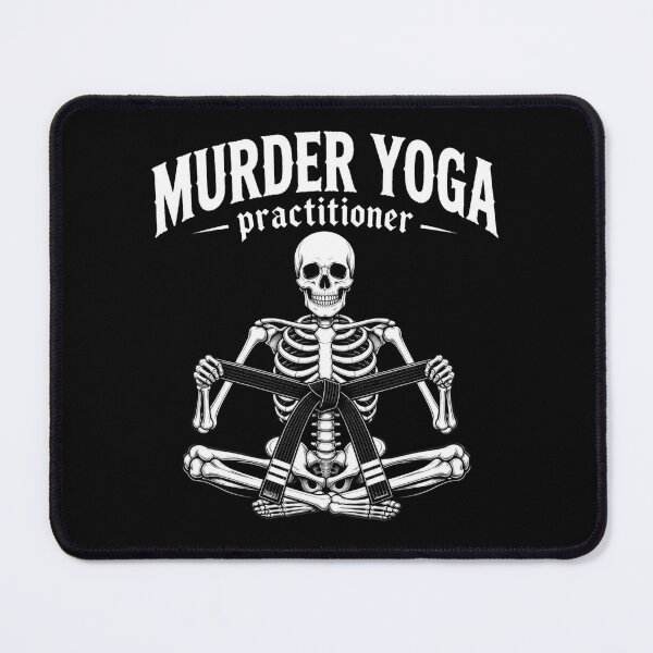 Item preview, Skeleton Lotus Pose Murder Yoga BJJ Design designed and sold by Martial-Art-23.