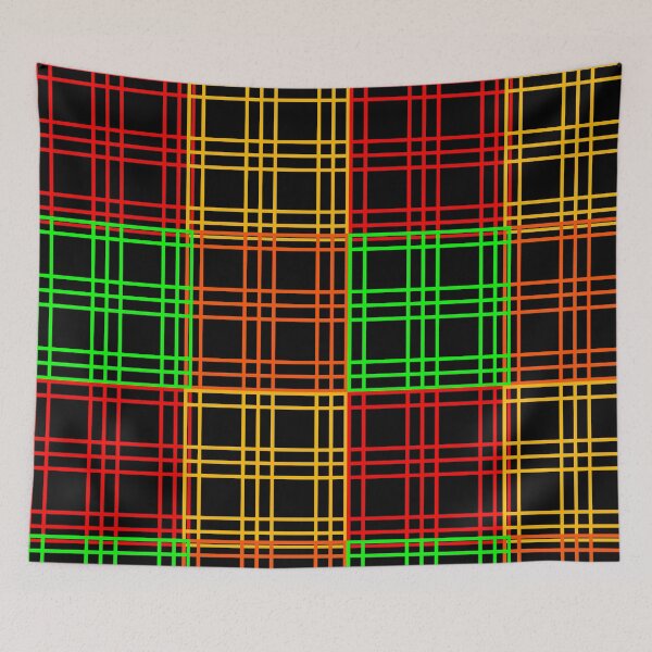 Item preview, Multi Colored Flannel Grid Pattern designed and sold by Wolf Wendigo.