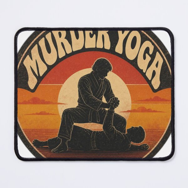 Item preview, Retro Vintage Murder Yoga BJJ Grappling Art designed and sold by Martial-Art-23.
