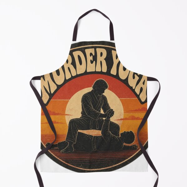 Item preview, Retro Vintage Murder Yoga BJJ Grappling Art designed and sold by Martial-Art-23.