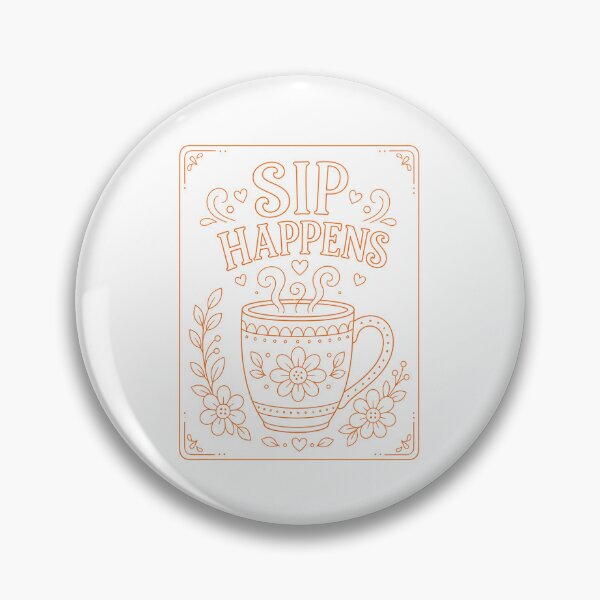 Item preview, Sip Happens Mug Orange designed and sold by SamanthaLPottery.