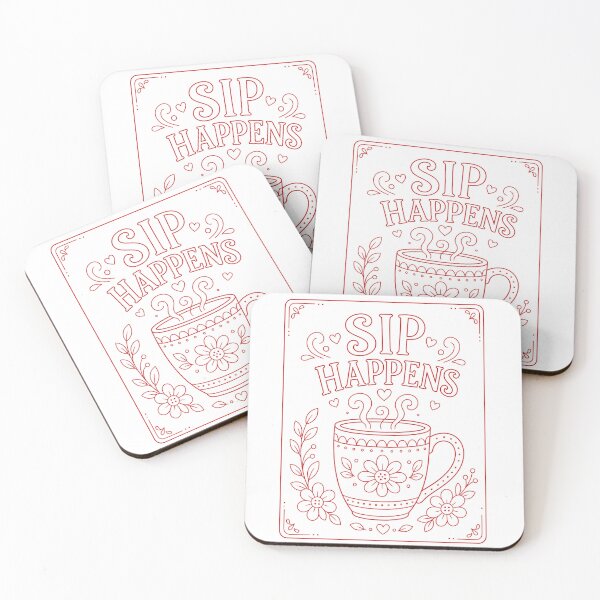 Item preview, Sip Happens Mug Red designed and sold by SamanthaLPottery.