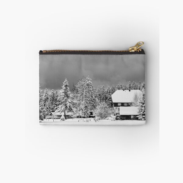 Item preview, Alpine Solitude: Black and White Snowy Chalet designed and sold by photossmirnov.