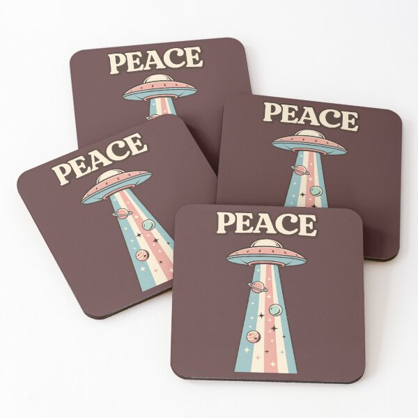 Item preview, Peace UFO Retro Beam Design designed and sold by MOCH- ART.