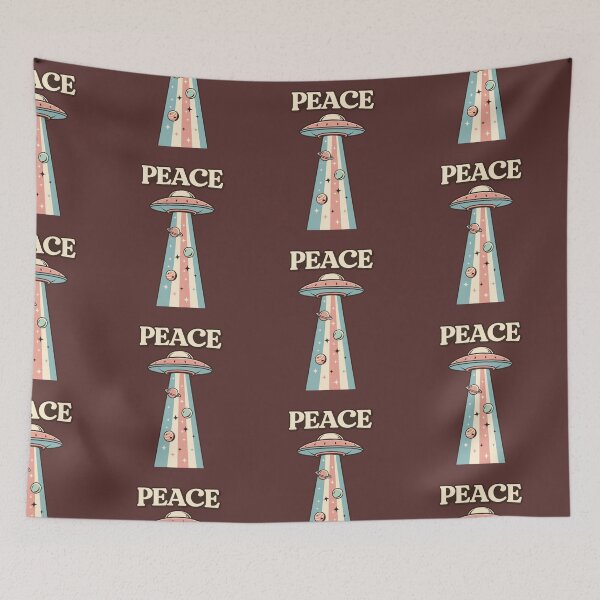 Item preview, Peace UFO Retro Beam Design designed and sold by MOCH- ART.