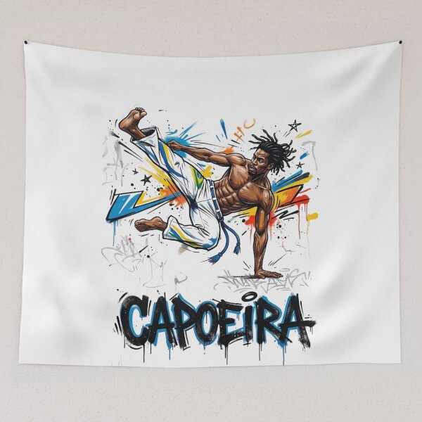 Item preview, Capoeira Fighter Graffiti Art Brazilian Martial Arts Kick designed and sold by annaarthk.