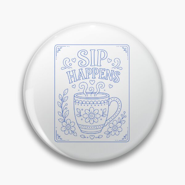 Item preview, Sip Happens Mug Blue designed and sold by SamanthaLPottery.
