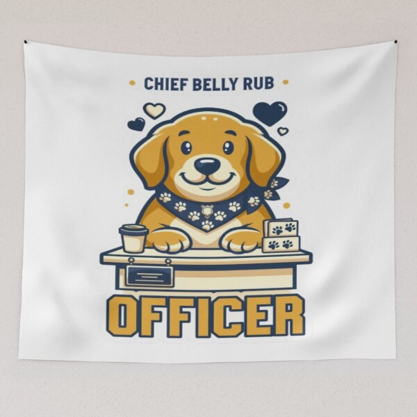 Item preview, Chief Belly Rub Officer – Funny Golden Retriever Dog Lover Design designed and sold by ClaussShop.