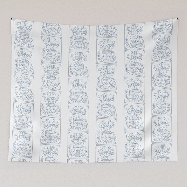 Item preview, Sip Happens Mug Blue designed and sold by SamanthaLPottery.