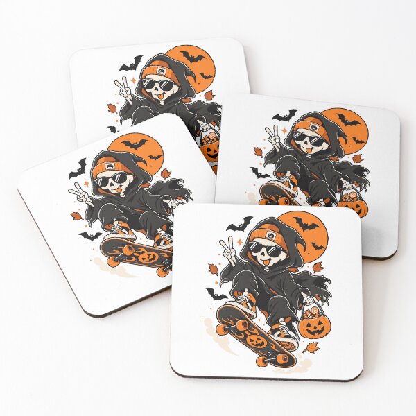 Item preview, Skateboarding Grim Reaper Funny Halloween Skeleton designed and sold by Sunday.Supply.