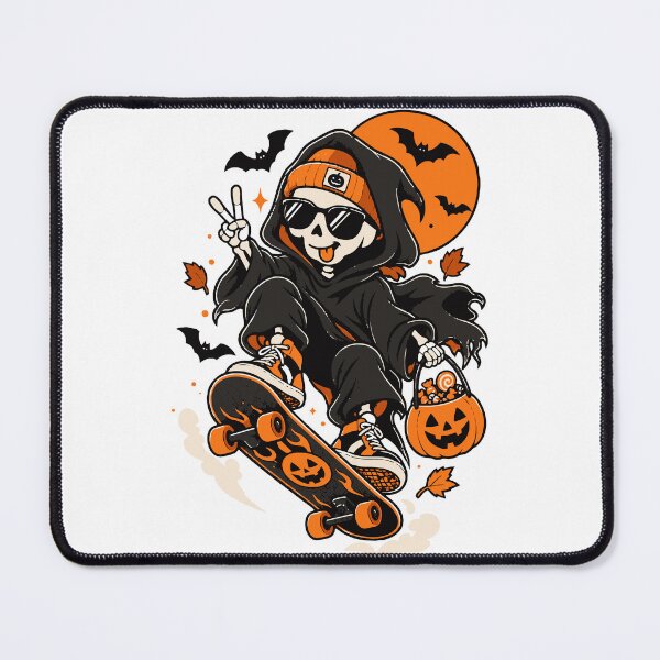 Item preview, Skateboarding Grim Reaper Funny Halloween Skeleton designed and sold by Sunday.Supply.