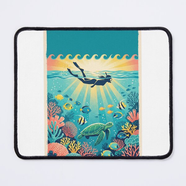 Item preview, Looe Key Snorkeling Bahia Honda State Park – Florida Keys Vintage Reef Poster designed and sold by vivid-vibes-art.