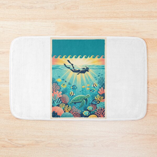 Item preview, Looe Key Snorkeling Bahia Honda State Park – Florida Keys Vintage Reef Poster designed and sold by vivid-vibes-art.