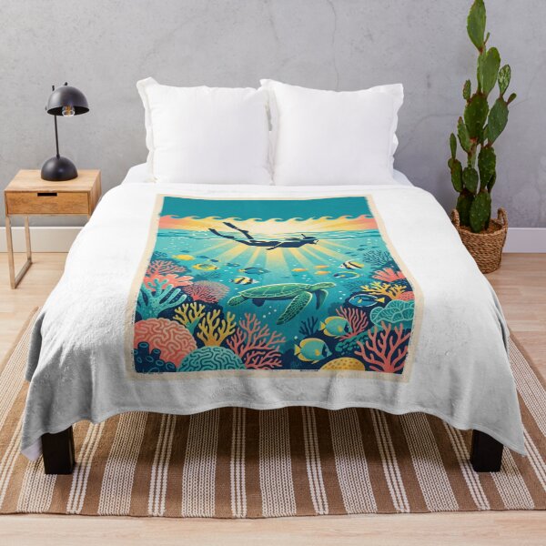 Item preview, Looe Key Snorkeling Bahia Honda State Park – Florida Keys Vintage Reef Poster designed and sold by vivid-vibes-art.