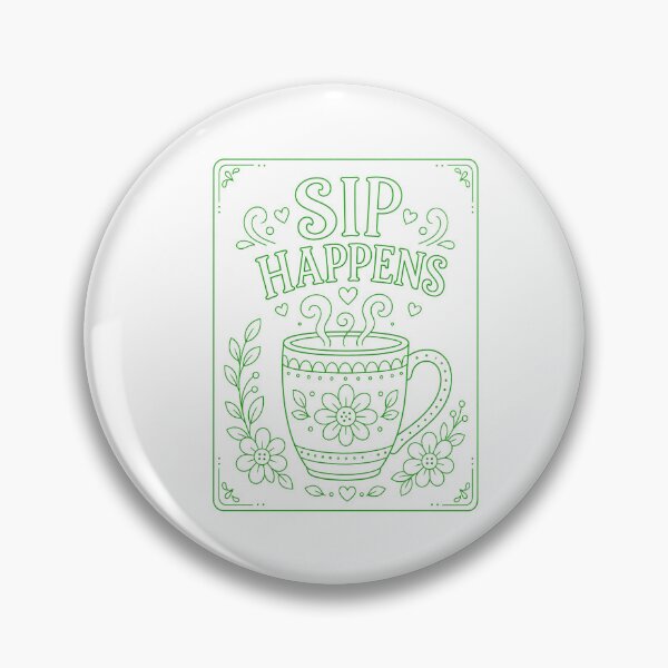 Item preview, Sip Happens Mug Green designed and sold by SamanthaLPottery.