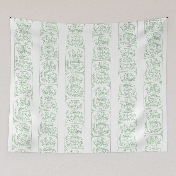 Item preview, Sip Happens Mug Green designed and sold by SamanthaLPottery.