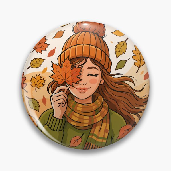Item preview, Autumn Girl Sticker designed and sold by DoveArtDesigns.