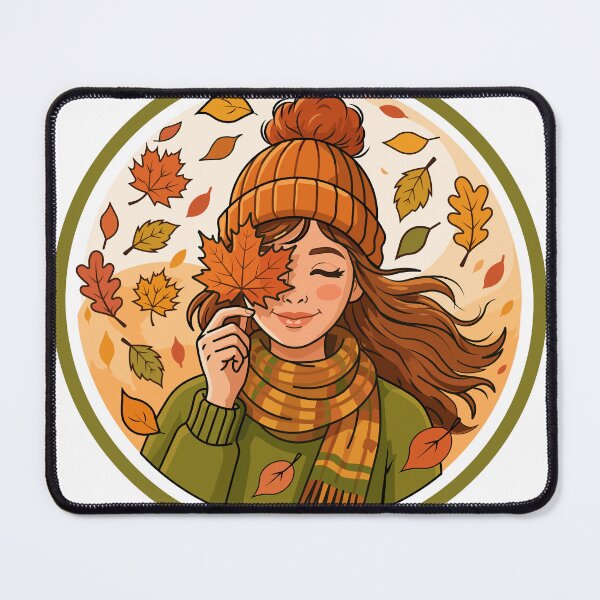 Item preview, Autumn Girl Sticker designed and sold by DoveArtDesigns.