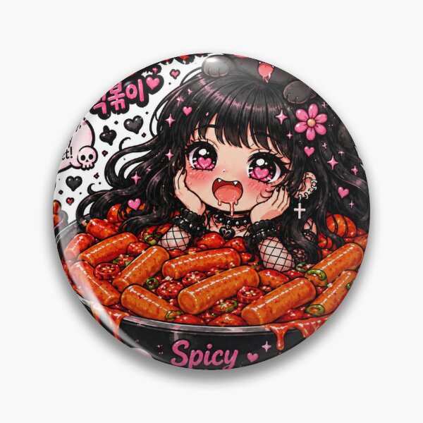 Item preview, Goth Food Gremlin Loves Tteokbokki designed and sold by AnnekeJordaan.