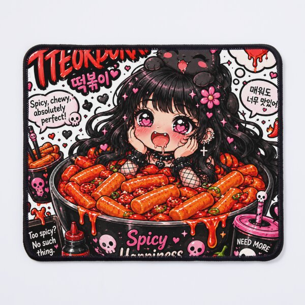 Item preview, Goth Food Gremlin Loves Tteokbokki designed and sold by AnnekeJordaan.