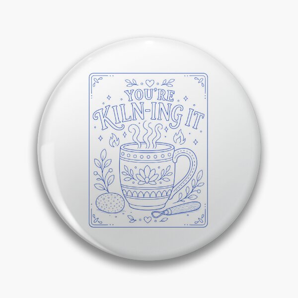 Item preview, You're Kiln-ing It Pottery Mug Blue designed and sold by SamanthaLPottery.