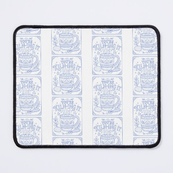 Item preview, You're Kiln-ing It Pottery Mug Blue designed and sold by SamanthaLPottery.