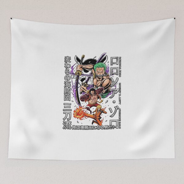 Item preview,  Roronoa Zoro Monkey D Luffy Sanji One Piece Anime Art designed and sold by FreakToons.