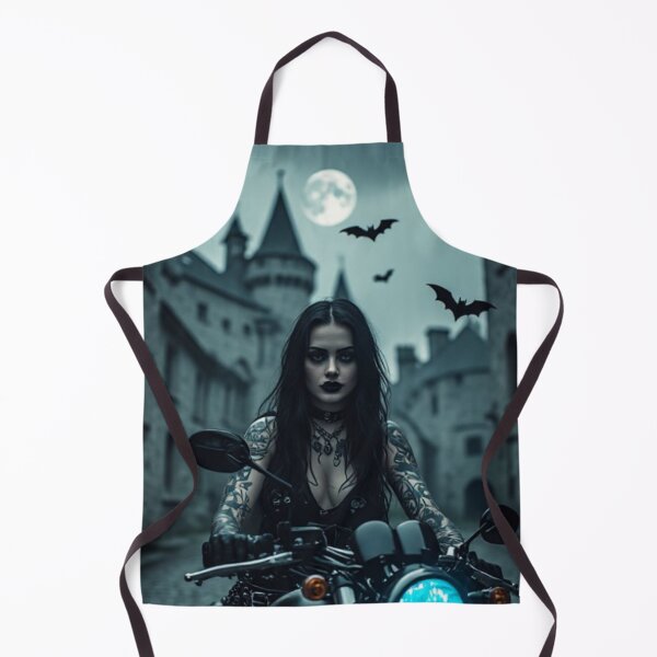 Item preview, Dark Goth Vampire Biker Girl designed and sold by TheDarkWardrobe.