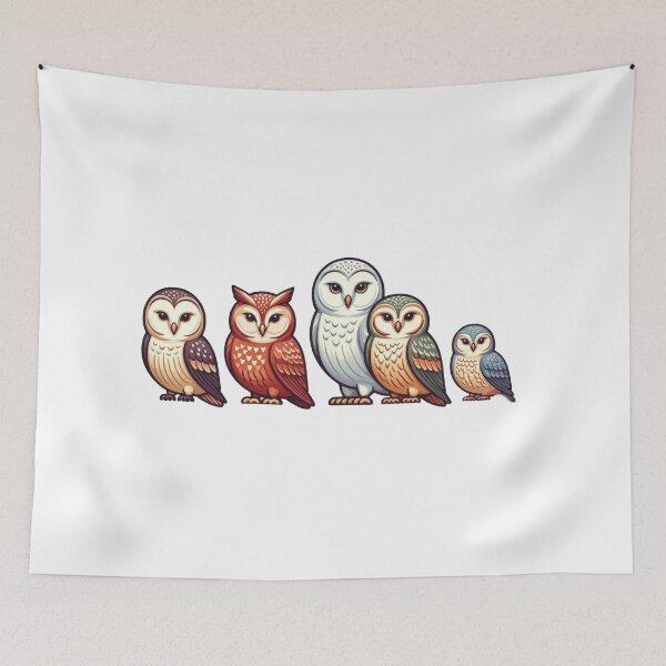Item preview, Owls in a Row designed and sold by susiecc.