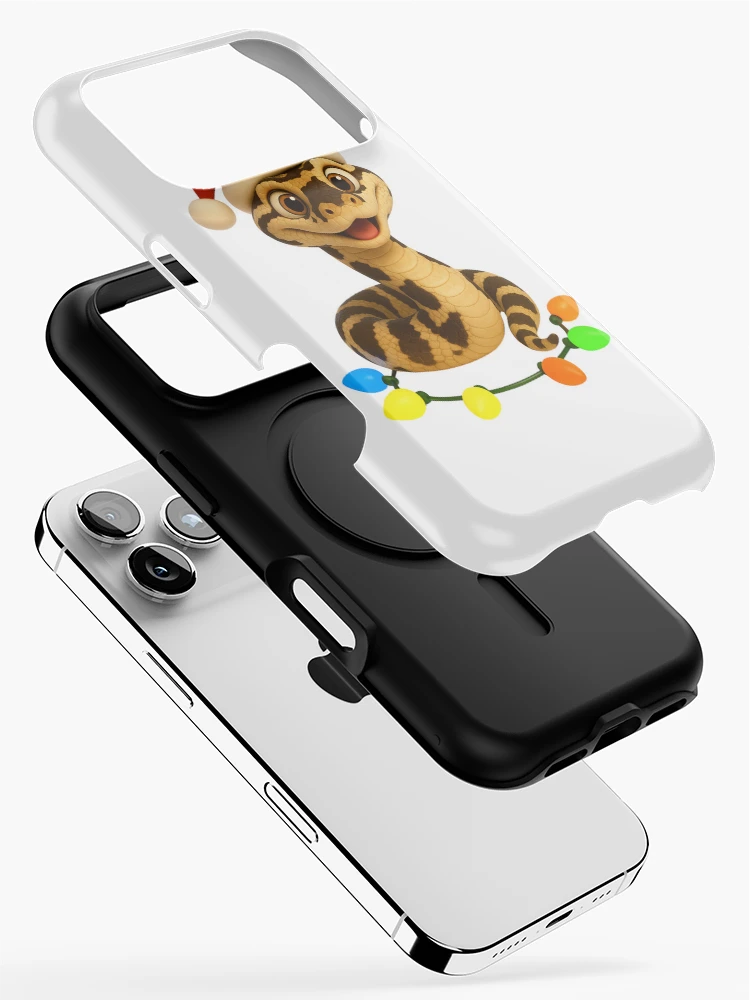 Thumbnail 2 of 4, iPhone Case, Christmas Cow Reticulated Python designed and sold by Sillytoe.